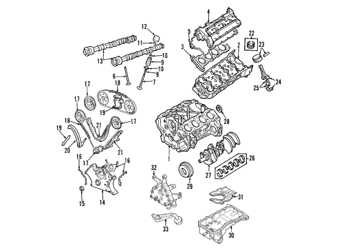 2009 Volvo XC90 Valve Spring Retainers Diagram for 30720172