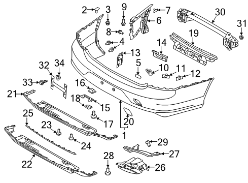 2020 Volvo S90 Rear Bumper