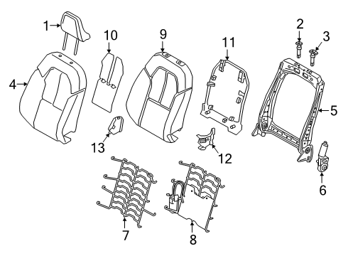 2021 Volvo XC40 Recharge Driver Seat Components