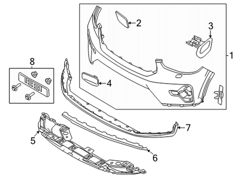 2023 Volvo C40 Recharge Bumper & Components - Front
