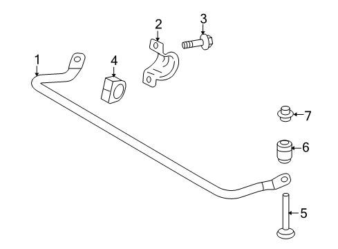2013 Volvo C30 Stabilizer Bar & Components - Rear