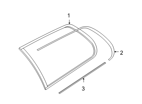 2011 Volvo XC90 Quarter Panel - Glass & Hardware