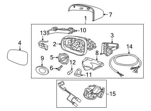 2015 Volvo S80 Signal Lamp, Passenger Side Diagram for 31402416