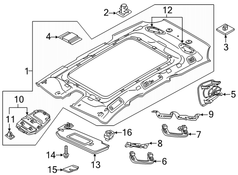 2018 Volvo V90 Cross Country Interior Trim - Roof