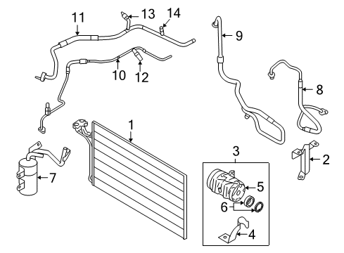 2009 Volvo C70 A/C Condenser, Compressor & Lines
