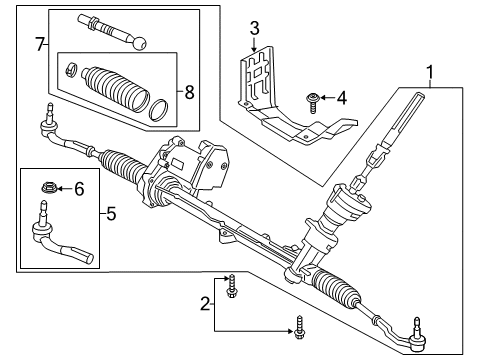 2023 Volvo V90 Cross Country Steering Gear & Linkage