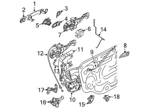 2009 Volvo V50 Front Door - Lock & Hardware