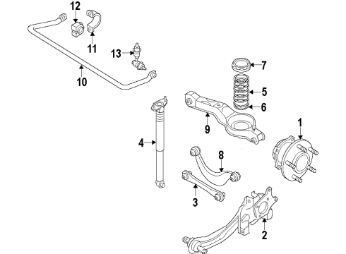 2009 Volvo XC70 Bushings Diagram for 30736876