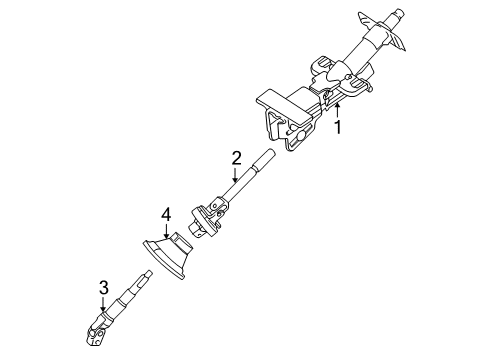 2009 Volvo S60 Steering Column & Wheel, Steering Gear & Linkage Diagram 2