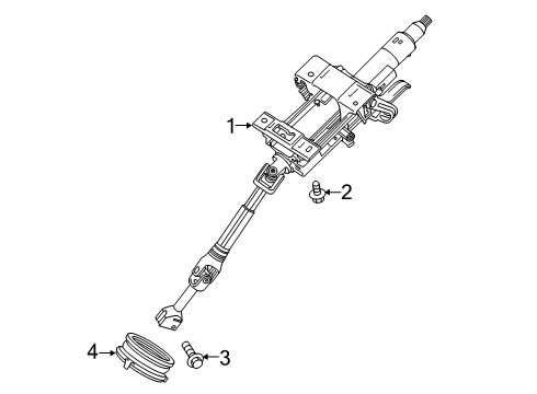 2021 Volvo XC40 Recharge Steering Column & Wheel, Steering Gear & Linkage Diagram 2