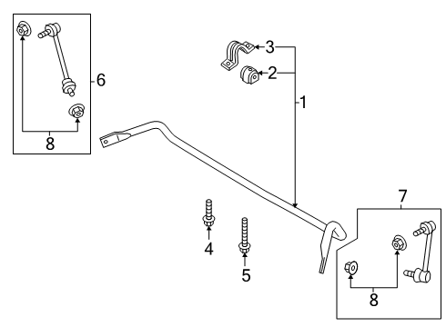 2019 Volvo S60 Stabilizer Bar & Components - Front