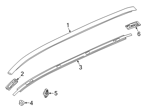 2017 Volvo V60 Cross Country Exterior Trim - Roof