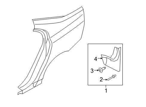 2009 Volvo S80 Exterior Trim - Quarter Panel