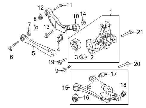 2019 Volvo S90 Rear Suspension, Control Arm Diagram 3