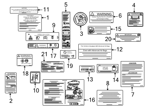 2009 Volvo V50 Information Labels