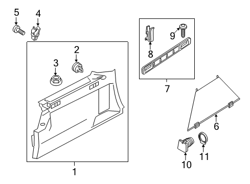2009 Volvo V70 Interior Trim - Quarter Panels
