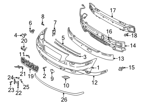 2003 Volvo S80 Front Bumper
