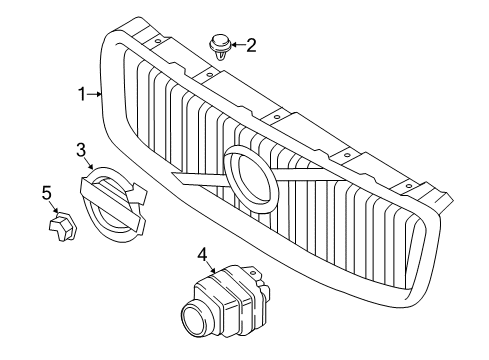 2021 Volvo XC90 Grille & Components Diagram 2