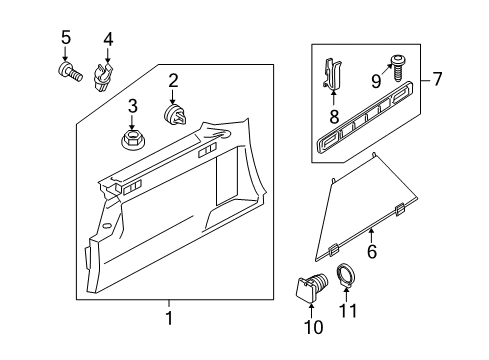 2015 Volvo XC70 Interior Trim - Quarter Panels