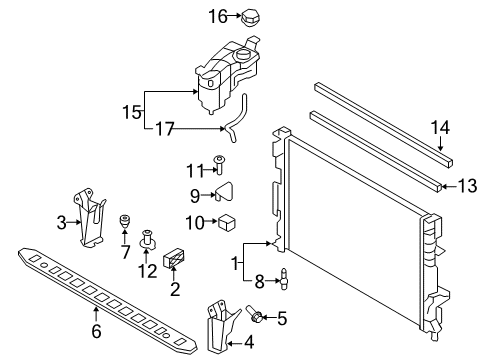 2015 Volvo S80 Radiator & Components