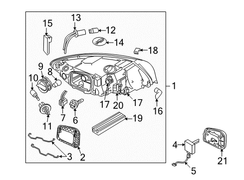 2008 Volvo S40 Control Module, Passenger Side Diagram for 31214563