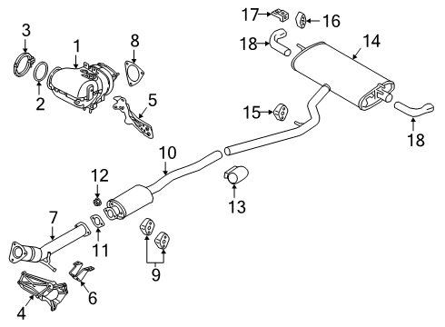 2019 Volvo XC40 Catalytic Converter Diagram for 36003041
