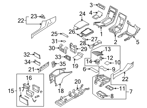 2010 Volvo XC70 Cup Holder Guide Diagram for 30755003