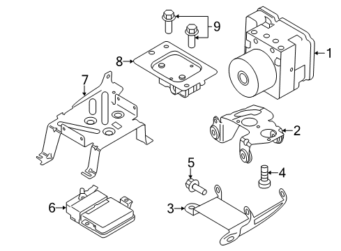 2009 Volvo S80 ABS Components