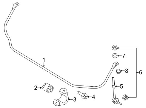 2009 Volvo S80 Rear Suspension, Control Arm Diagram 1