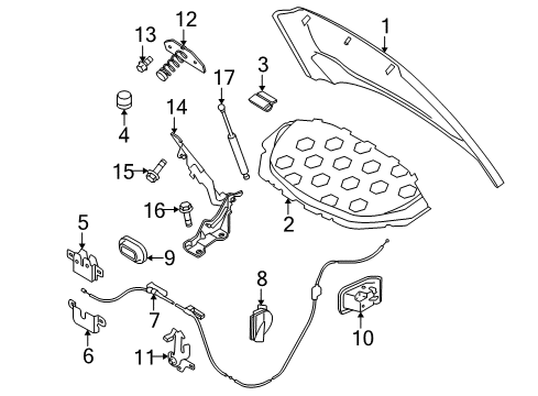 2015 Volvo XC70 Hood & Components