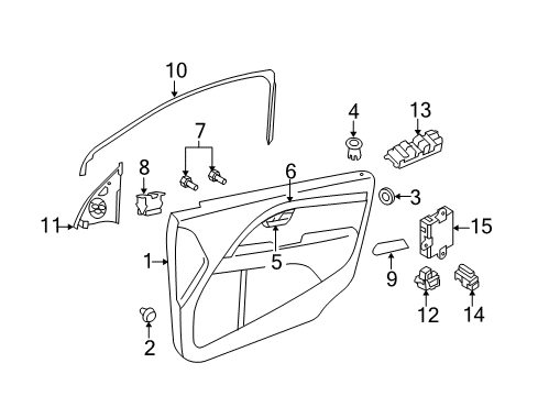 2009 Volvo S80 Interior Trim - Front Door