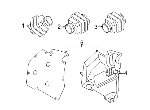 2018 Volvo XC90 Parking Aid Diagram 1