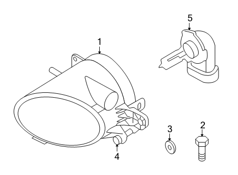 2008 Volvo S80 Fog Lamp, Front Diagram for 31213101