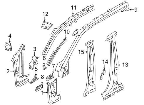 2019 Volvo S60 Center Pillar, Hinge Pillar