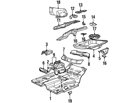 1995 Volvo 850 Rear Floor & Rails