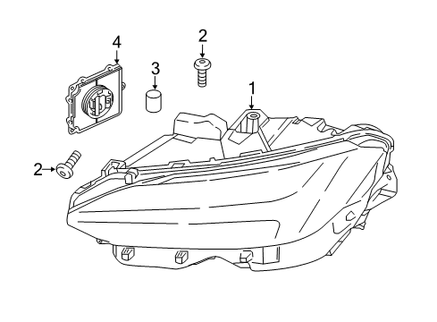2021 Volvo V90 Headlamp Assembly, Driver Side Diagram for 31655974