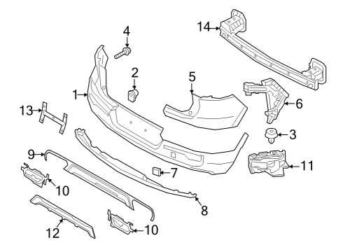 2021 Volvo XC40 Recharge Bumper & Components - Rear