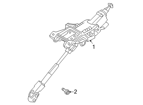 2005 Volvo V50 Steering Column & Wheel, Steering Gear & Linkage Diagram 2
