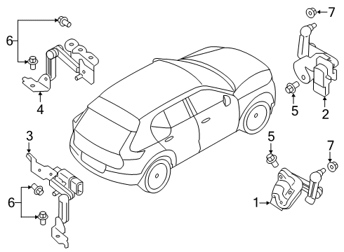 2023 Volvo XC40 Recharge Electrical Components Diagram 2