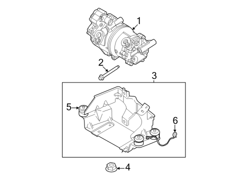 2023 Volvo XC40 Recharge Compressor Assembly Diagram for 36011928