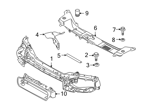 2013 Volvo C30 Radiator Support