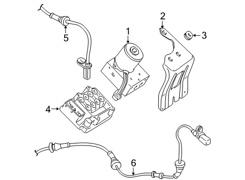 2003 Volvo S80 ABS Components
