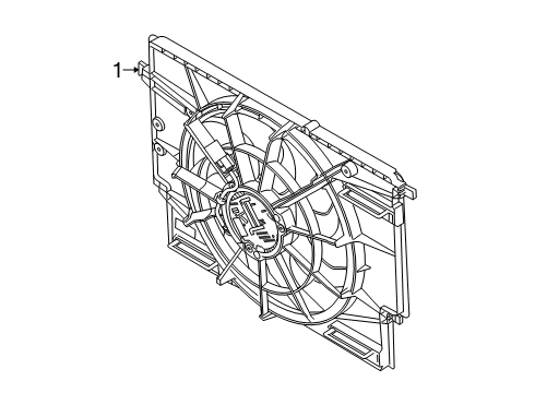 2020 Volvo XC40 Cooling System, Radiator, Water Pump, Cooling Fan Diagram 1
