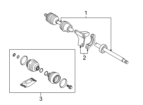 2009 Volvo C70 Drive Axles - Front