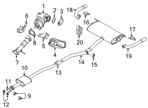 2020 Volvo S60 Exhaust Components Diagram 1