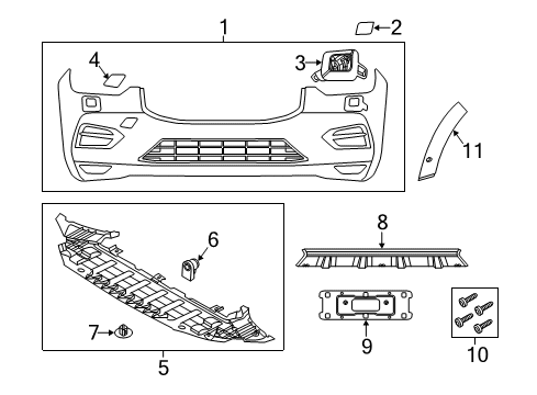 2018 Volvo XC60 Bumper Cover Diagram for 39847121