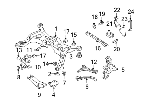2006 Volvo S80 Rear Suspension, Control Arm Diagram 4
