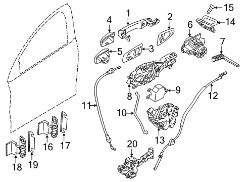 2016 Volvo S60 Cross Country Front Door - Lock & Hardware
