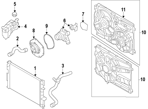 2008 Volvo XC70 Radiator & Components, Water Pump, Cooling Fan