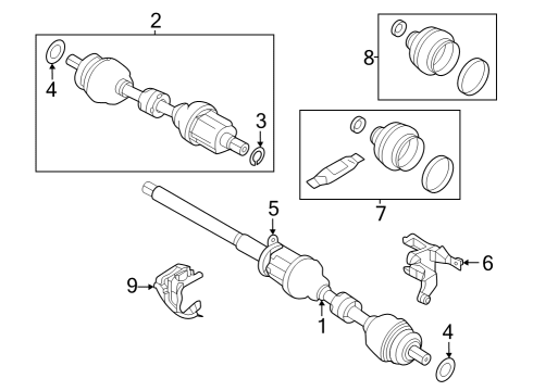2023 Volvo V60 Cross Country Drive Axles - Front